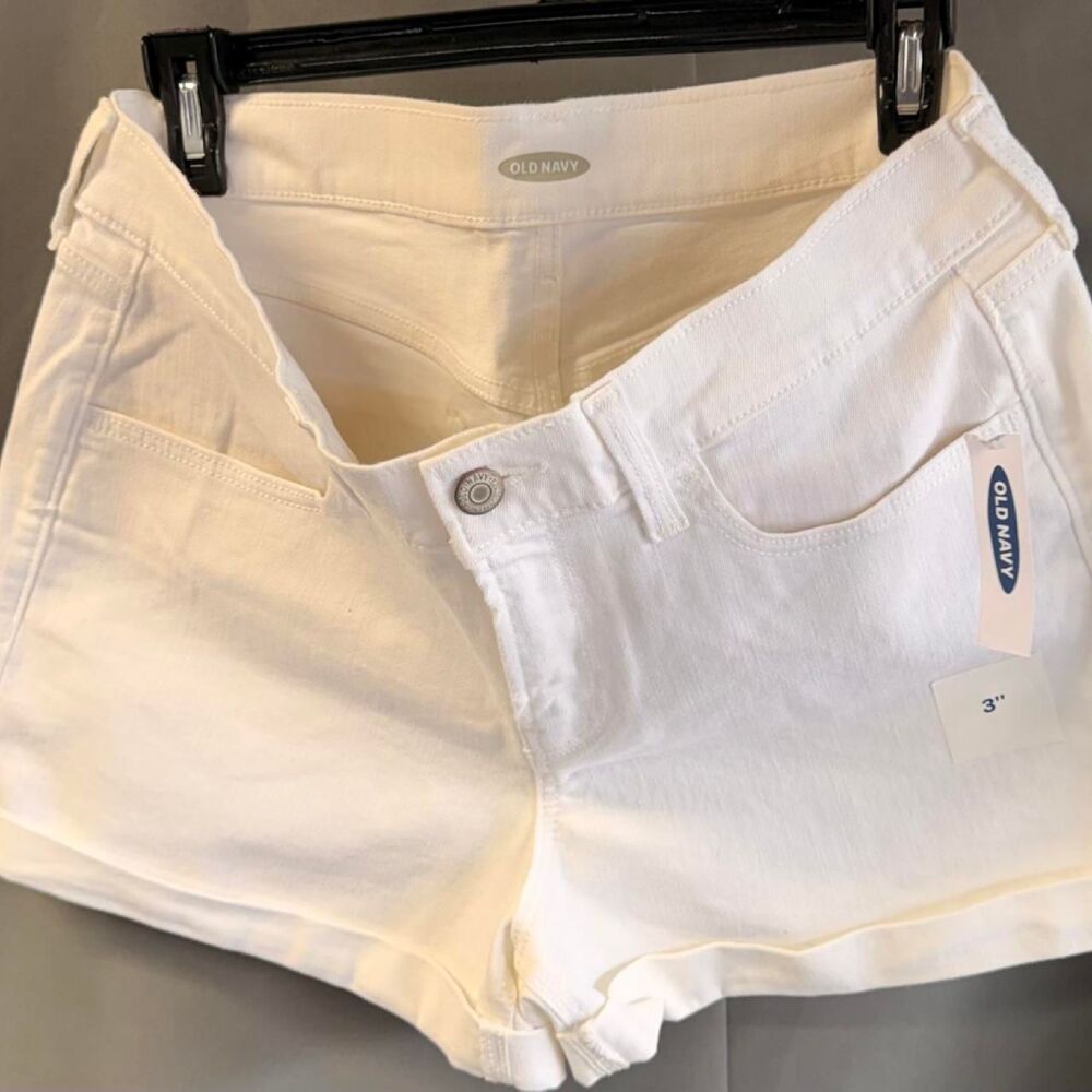 Old-navy Women's White and Cream Shorts